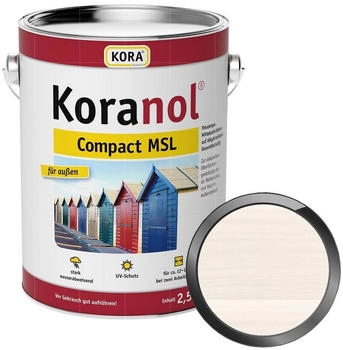 Kora Holzschutzlasur NOL COMPACT MSL 2.5 LTR OPALWEISS
