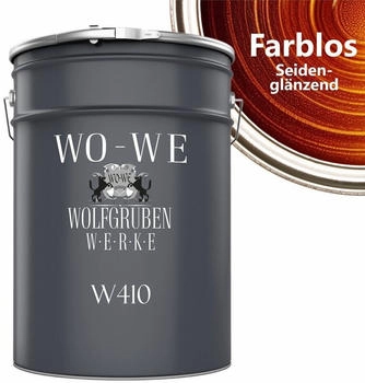 Wo-We WO-WE Treppen- und Parkettlack Dielenlack Holzlack Holzboden lack W410 1-20L Matt / Seidenglänzend Wasserbasis Seidenglänzend Transparent