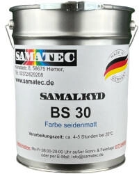 Samatec Wandfarbe 5kg BS30 Wandfarbe Bodenfarbe Alkydharz inkl. VSK Fassadenfarbe UV-stabil frostsicher wetterfest 7035 Lichtgrau