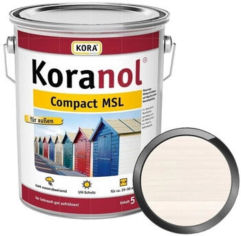 Kora Holzschutzlasur NOL COMPACT MSL 5 LTR OPALWEISS
