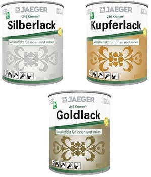 JAEGER Jaegerlacke Metallglanzfarbe Metallic-Lack 246 glänzende Lackfarbe in Gold Silber und Kupfer Kupferlack