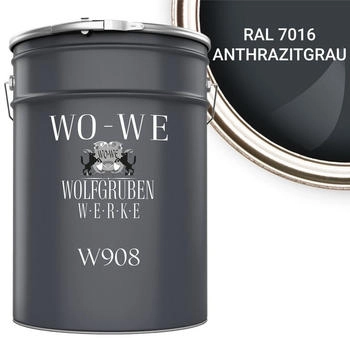 Wo-We WO-WE Metallschutzlack 4in1 Metalllack Metallfarbe Metallschutzfarbe W908 0.75L 2,5L Au&szlig;enbereich RAL 7016 Anthrazitgrau