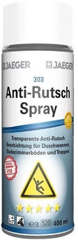 JAEGER Jaegerlacke Lack Anti-Rutsch Spray 303 farbloser Überzug zur Rutschhemmung (400 ml) UV-beständig schnell trocknend auf vielen Untergründen anwendbar