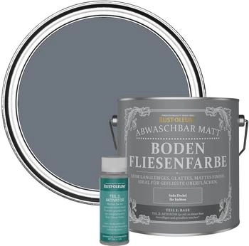 RUST-OLEUM Grey Washable Matt Floor Tile Paint - Marine Grey 2.5L