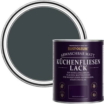 RUST-OLEUM Black water resistant Kitchen Tile Paint in Matt Finish - Black Sand 750ml