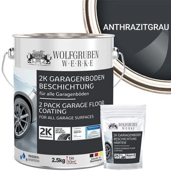 Wo-We 2K Garagenbodenbeschichtung Anthrazitgrau 2,5kg