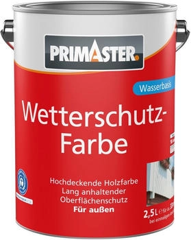 PRIMASTER Wetterschutzfarbe 2,5 L weiß - [GLO765153677]
