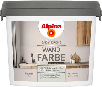 Alpina Wandfarbe f&uuml;r K&uuml;che & Badezimmer Magnolie 2,5 L