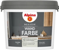 Alpina Wandfarbe F&uuml;r K&uuml;che & Badezimmer Schiefer 2,5 L