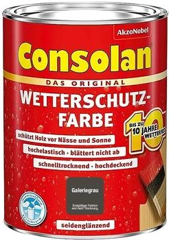Consolan Wetterschutz-Farbe 0,75 L galeriegrau