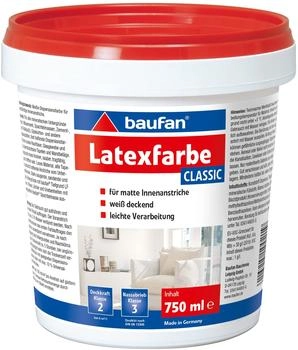Baufan Latexfarbe classic 750 ml weiß