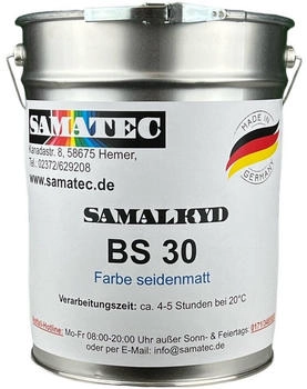 Samatec Wandfarbe 5kg BS30 Wandfarbe Bodenfarbe Alkydharz inkl. VSK Fassadenfarbe UV-stabil frostsicher wetterfest 1015 Hellelfenbein
