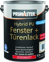 Primaster Hybrid PU-Fenster + T&uuml;renlack 2,5 L wei&szlig; seidenmatt Lack