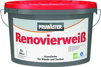 PRIMASTER Wandfarbe Renovierweiß weiß 5 L