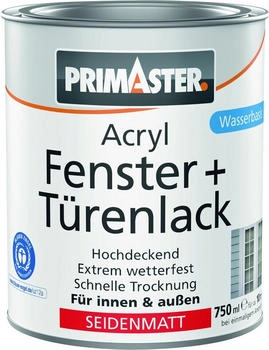 PRIMASTER Acryl Fenster + T&uuml;renlack wei&szlig; seidenmatt 750 ml