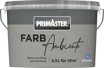 PRIMASTER Farbambiente Wandfarbe matt naturgrau 2,5 L