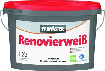PRIMASTER Wandfarbe Renovierweiß weiß 2,5 L