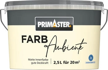 PRIMASTER Farbambiente Wandfarbe matt perlweiß 2,5 L