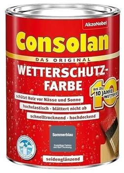 Consolan Wetterschutzfarbe 750 ml sommerblau
