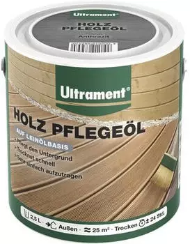 Ultrament Botament Holz Pflegeöl anthrazit 2,5 l