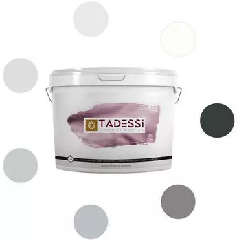 Tadessi Wandfarbe Color Vista Weiche Weißtöne Dispersion 5L, Perlgrau