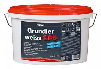 PUFAS Grundierweiss GP5 weiss 5 Liter