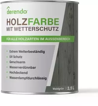 derendo Holzfarbe Waldgrün 2,5l