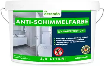 derendo Anti Schimmel Farbe wei&szlig; innen 2.5l