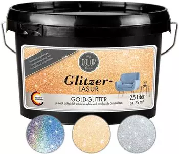 My Color Room Glitzer-Lasur Gold 2,5l