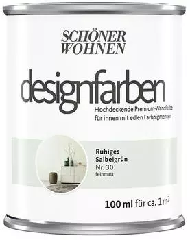 Sch&ouml;ner Wohnen Designfarben Ruhiges Salbeigr&uuml;n feinmatt 0,1l