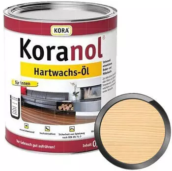 Kora Holzöl NOL HARTWACHS-ÖL 0.75 LTR (FARBLOS)