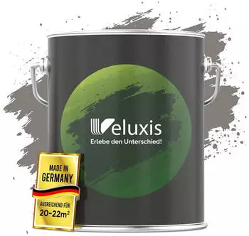 Veluxis Wandfarbe Edle Wandfarbe für den Innenraum Deckkraft-Klasse 1 Streifenfrei & tropfarm Weathered Taupe