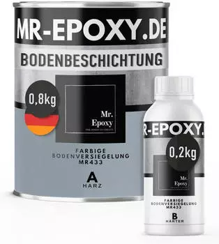 Mr.Epoxy Bodenbeschichtung Silbergrau 1kg