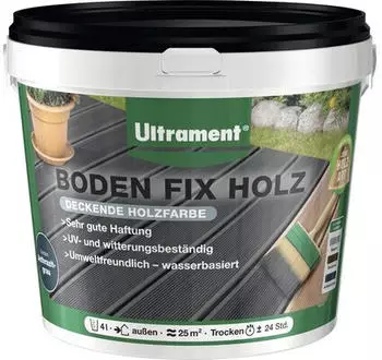 Ultrament Botament Boden Fix Holz anthrazitgrau 4 l