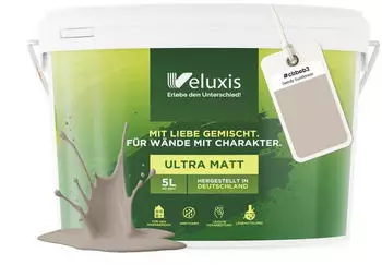 Veluxis Wandfarbe Wandfarbe Universal Deckkraft-Klasse 1 Streifenfrei tropfarm & VOC-frei Seedy Sunflower