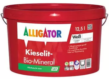 Alligator Kieselit-Bio-Mineral LKF Wandfarbe - 5 Liter Weiss