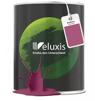 Veluxis Wandfarbe Edle Wandfarbe für den Innenraum Deckkraft-Klasse 1 Streifenfrei & tropfarm Muted Berry