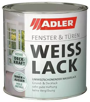 Adler Fenster-Tür Weißlack G Acryllack innen/außen 750ml (413505000007)