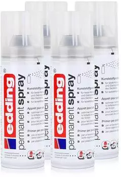 edding Permanent Spray Kunststoffgrundierung 200ml, 4er Pack