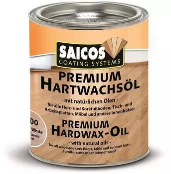 Saicos Premium Hartwachsöl Weiß transparent matt 750ml (3100 300)