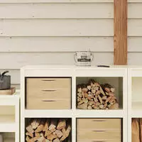 vidaXL Holzfarbe Wei&szlig; 2,5 L Wanddruck