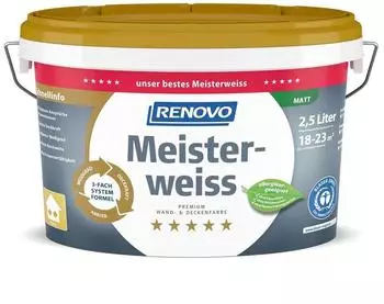 Renovo Innenfarbe Meisterweiss matt 2,5l wei&szlig;