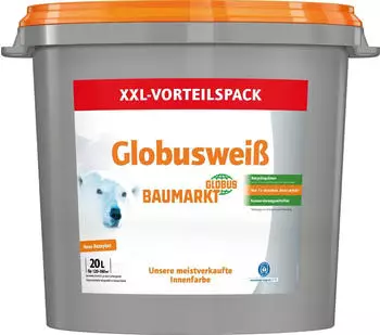 Globus Baumarkt Wandfarbe Globuswei&szlig; wei&szlig; matt 20l