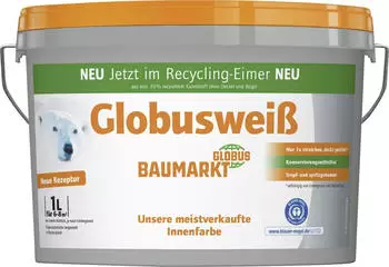 Globus Baumarkt Wandfarbe Globuswei&szlig; wei&szlig; matt 1l