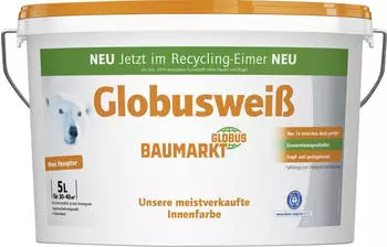 Globus Baumarkt Wandfarbe Globuswei&szlig; wei&szlig; matt 5l
