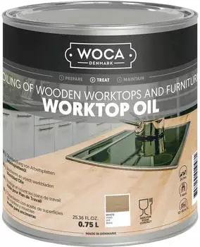 WOCA Arbeitsplatten&ouml;l wei&szlig; 0,75l