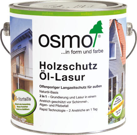 Osmo Holzschutz Öl-Lasur Weiß 0,75 Liter