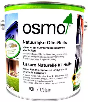 Osmo Holzschutz Öl-Lasur 2,5 l weiß