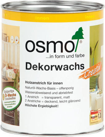 Osmo Dekorwachs Creativ Schwarz 0,125 Liter (3169)