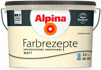 Alpina Farben Farbrezepte 2,5 l Ein Hauch von Gelb
